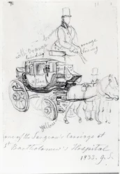Carrozza del chirurgo al St. Bartholomews Hospital, Londra, 1833