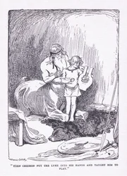 Il Cheiron gli mise la lira nelle mani e lo portò a suonare, da Gli Eroi pubblicato da George Allen e Unwin 1929