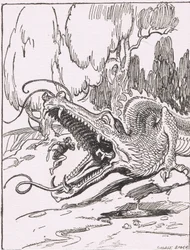 I denti del drago: Si precipitò sul mostro e si gettò nella sua bocca cavernosa