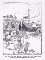 La buona nave Argo saltò dalla sabbia sui rulli e avanzò come un cavallo galante, da Gli Eroi pubblicato da George Allen e Unwin 1929