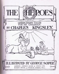 Progettazione della pagina del titolo, da Gli Eroi pubblicato da George Allen e Unwin 1929