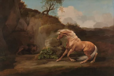 Cavallo Spaventato da un Leone