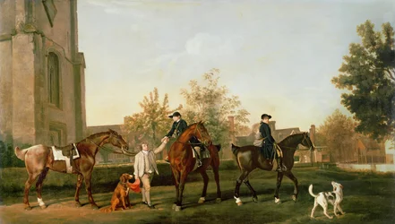 I servitori di caccia di Lord Torrington partono da Southill, Bedfordshire, c.1765-8