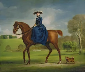 La contessa di Coningsby in costume della caccia di Charlton