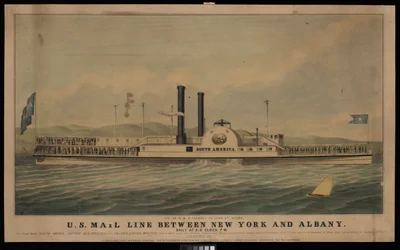Linea postale degli Stati Uniti tra New York e Albany ogni giorno alle 5 del pomeriggio