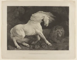 Un cavallo spaventato da un leone, dopo George Stubbs