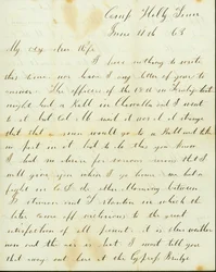 Lettera da George Wyckoff, Campo Holly, Tennessee, a Josephine, 11 giugno 1863