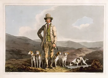 Il domatore di cani, inciso da Robert Havell il Vecchio, pubblicato nel 1814 da Robinson e Son, Leeds
