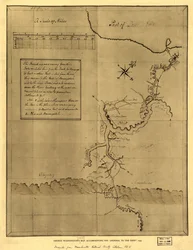 Mappa di George Washington che accompagna il suo "diario nell