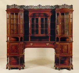 Vetrina, realizzata per Morris & Co., c.1880 (mogano intagliato)