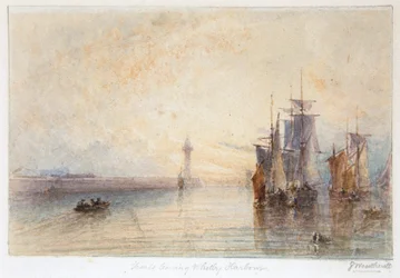 Navi che lasciano il porto di Whitby