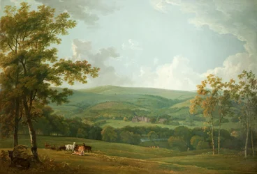 Vista lontana di Towneley Hall, c.1777