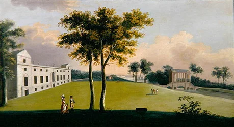 Il fronte sud di Wilton House e il ponte palladiano dell