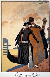 Lei e lui, illustrazione di moda