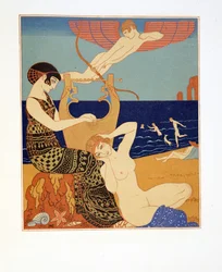 La Bague Symbolique, illustrazione da Les Chansons de Bilitis, di Pierre Louys, pub. 1922
