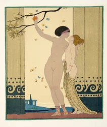 Les Conseils, illustrazione da Les Chansons de Bilitis, di Pierre Louys, pub. 1922