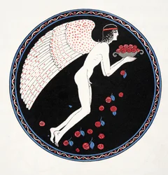 Rose nella notte, illustrazione da Les Chansons de Bilitis, di Pierre Louys, pub. 1922