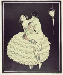 Tamara Karsavina (1885-1978) come Colombina e Vaslav Nijinsky (1890-1950) come Arlecchino in 