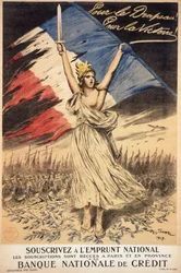 Manifesto per la sottoscrizione al prestito nazionale: «Per la bandiera, per la vittoria» - illustrazione di Georges Bertin Scott (1873-1942), detto Scott de Plagnolles