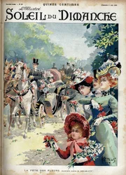 Festa dei fiori. Da un acquerello di Geo Blott. Incisione in "Le soleil-du-dimanche", 11 giugno