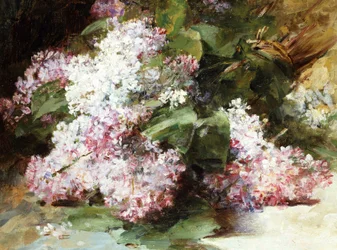 Lillà. Dipinto di Georges Jeannin (1841-1925) Collezione privata.