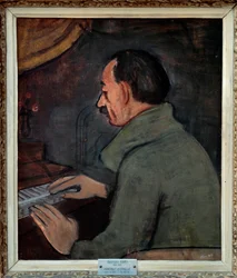 Ritratto di Maurice Utrillo (1883-1955), pittore francese. Dipinto di Georges Kars (1882-1955), XX secolo. Olio su tela. Dim: 0,56 X 0,47m. Lione. Museo delle Belle Arti.