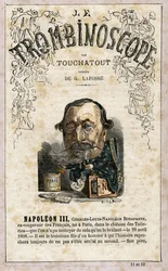 NAPOLEONE III (1808-1873) - illustrazione da "Le Trombinoscope", periodico politico satirico di Leon-Charles Bienvenu, noto come Touchatout (1835-1910) monografia N. 11 e 12, Parigi