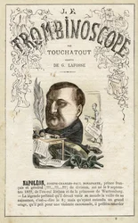 Napoleone Gerolamo (Napoleon-Jerome) Bonaparte . illustrazione da "Le Trombinoscope", periodico satirico politico di Leon-Charles Bienvenu, noto come Touchatout (1835-1910) monografia N. 8, Parigi