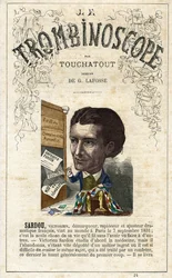 Victorien SARDOU (1831-1908) - illustrazione da "Le Trombinoscope", periodico politico satirico di Leon-Charles Bienvenu, noto come Touchatout (1835-1910) monografia N. 24, Parigi