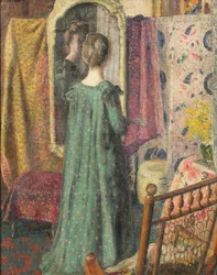 Signora davanti allo specchio