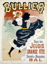 Poster "Bullier" per il ballo - pubblicità della fine del XIX secolo