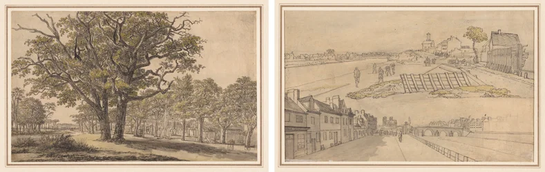 Paesaggio (recto) Due Vedute di Parigi (verso)