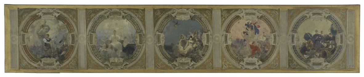 Bozzetto per la Galleria Lobau al Municipio di Parigi: Arte. Storia. Filosofia. La Rivoluzione Francese. Scienza