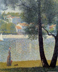 La Senna a Courbevoie. Dipinto di Georges Seurat, 1885. Collezione privata