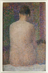 Modello, vista posteriore (olio su tela)