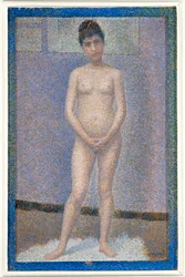 Modello, vista frontale (olio su tela)