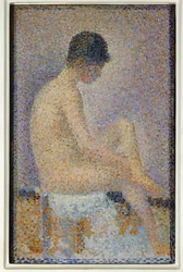 Modella seduta, profilo (pittura su tela)