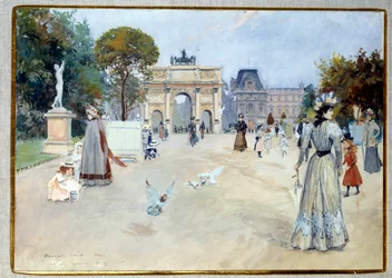 Vista del Giardino delle Tuileries a Parigi