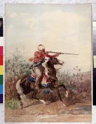 Orientalismo: Cavaliere che tira un cavallo