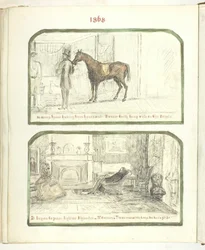 Senza titolo [uomo con cavallo e coppia che si rilassa vicino al fuoco], 1868