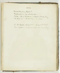 Senza titolo [pagina di testo relativa a Broadlands], 1868