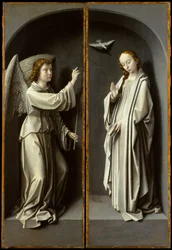 Arcangelo Gabriele; La Vergine Annunciata, c.1510 (olio su pannello di quercia)