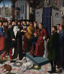 Il giudizio di Cambise (pannello sinistro)