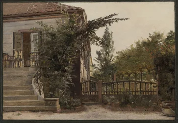 Una vecchia vicino a una finestra