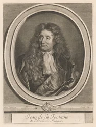 Jean de La Fontaine, dal libro Les hommes illustres..., vol. I, di Charles Perrault
