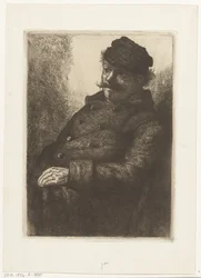 Uomo seduto con cappello
Cocchiere tram di Anversa