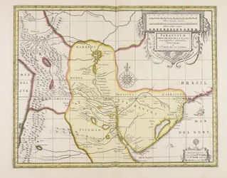 Provincia del Paraguay del Rio de la Plata con le regioni adiacenti Tucuman e Santa Cruz de la Sierra