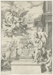 Allegoria del commercio e dello stemma della famiglia Medici