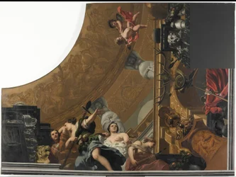 Soffitto con rappresentazione di Diana e dei suoi accompagnatori