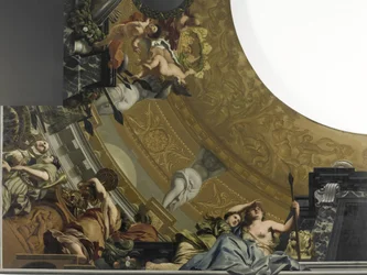 Decorazione del soffitto in cinque parti per la Grande Sala del Palazzo di Soestdijk